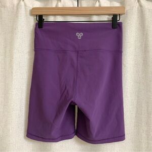 TnAction Aritzia Tna Purple Ribbed Biker Shorts 7” Inseam Medium